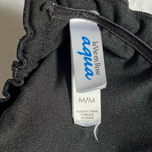 la vie en rose swim black scalloped edge bikini - Picture 3 of 3